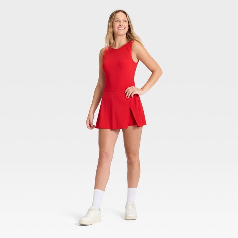 Women's Game Day High Neck Low Back Active Dress - JoyLab Red XXS